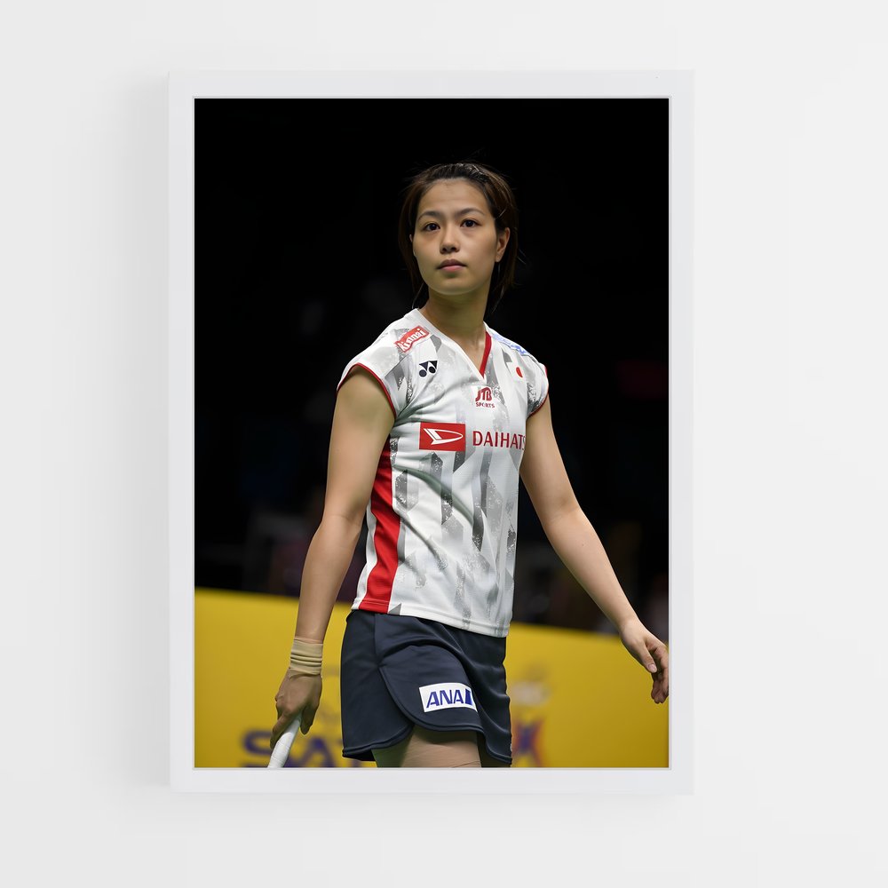 Poster Badminton en Blanc (vue 3)